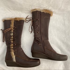 BEARPAW Shona Tall Knee High Boots, Leather 9